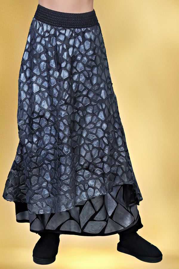 Fustă tulle pictat S21